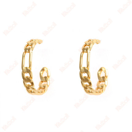 gold plated c hoop earrings